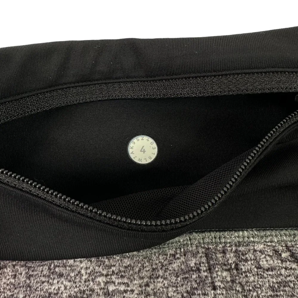 Lululemon Run Speed Up Shorts Womens 4 Heather Gray Black Liner Drawcord Workout - Picture 6 of 11